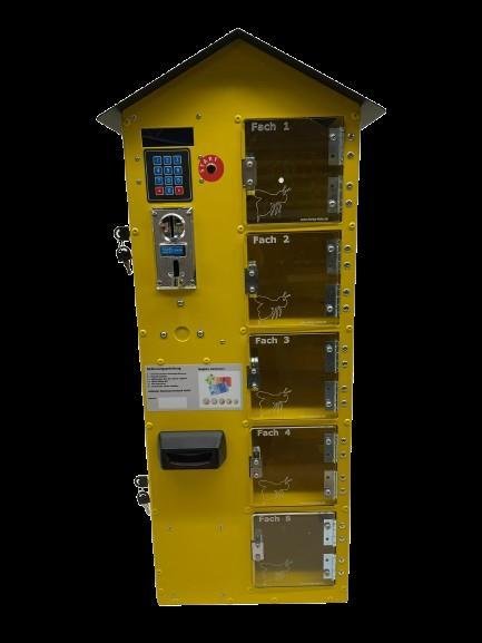 Honigautomat 5-Fächer; Zahlenfeld 240mm Fachtiefe Kundenwunsch