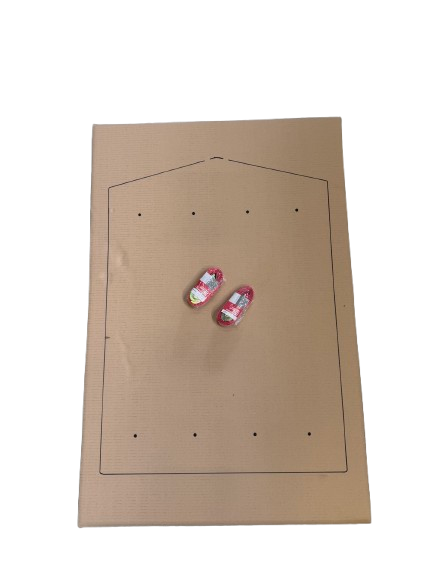 EU - unverpackt auf EUR-Palette mit 2 Bohrschablonen und 2 Spanngurte
