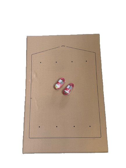 EU - unverpackt auf EUR-Palette mit 2 Bohrschablonen und 2 Spanngurte